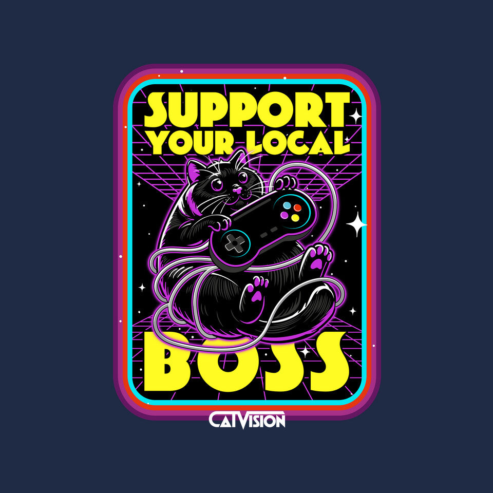 CatVision – Cat Graphic T-Shirt design artwork for navy graphic T-shirt