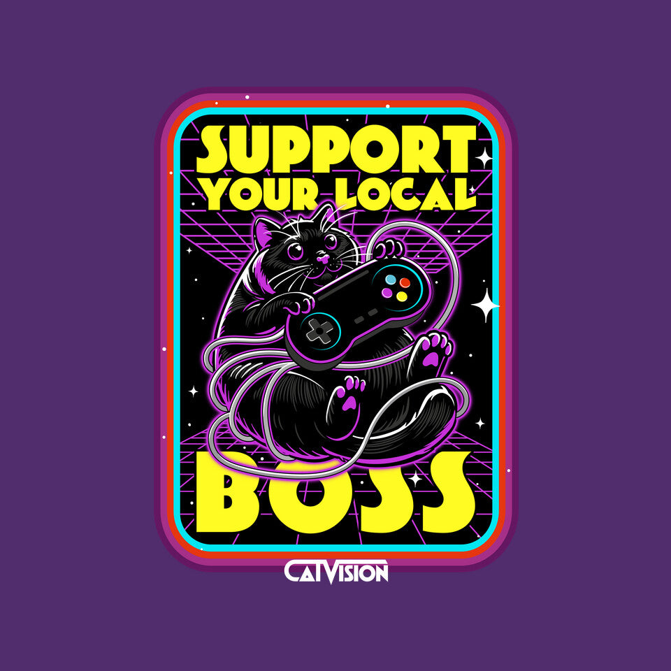 CatVision – Cat Graphic T-Shirt design artwork for purple graphic T-shirt