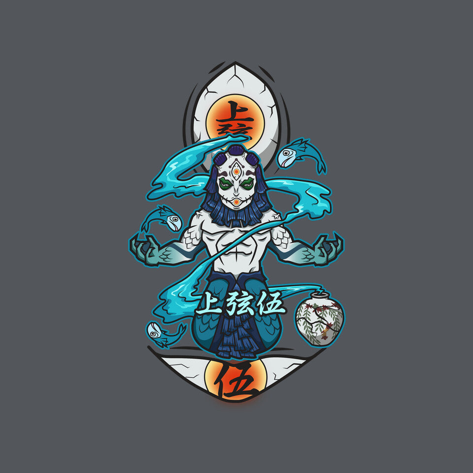Gyokko – Anime Graphic T-Shirt design artwork for charcoal graphic T-shirt