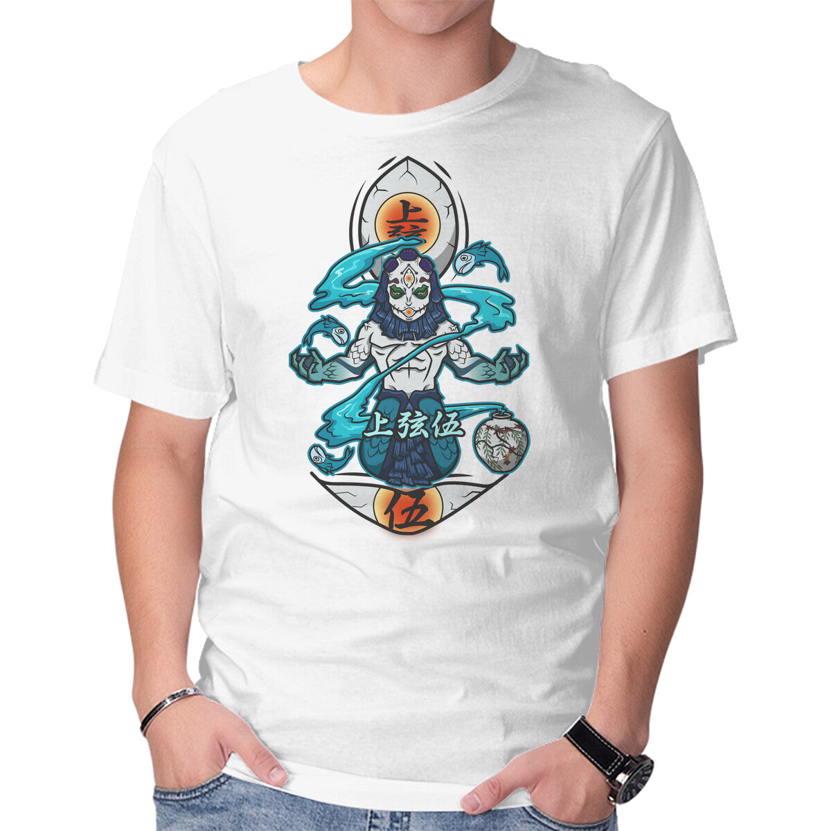 Gyokko – Anime Graphic T-Shirt in white, product display