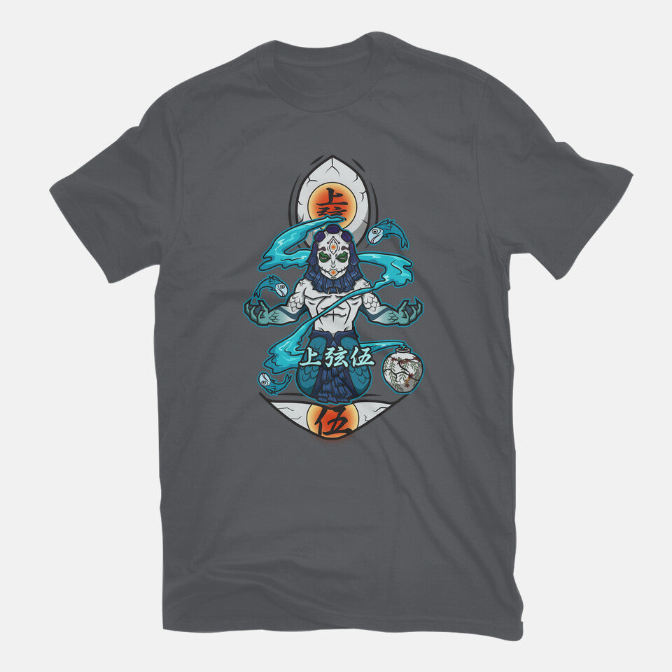 Gyokko – Anime Graphic T-Shirt in charcoal, flat-lay product view
