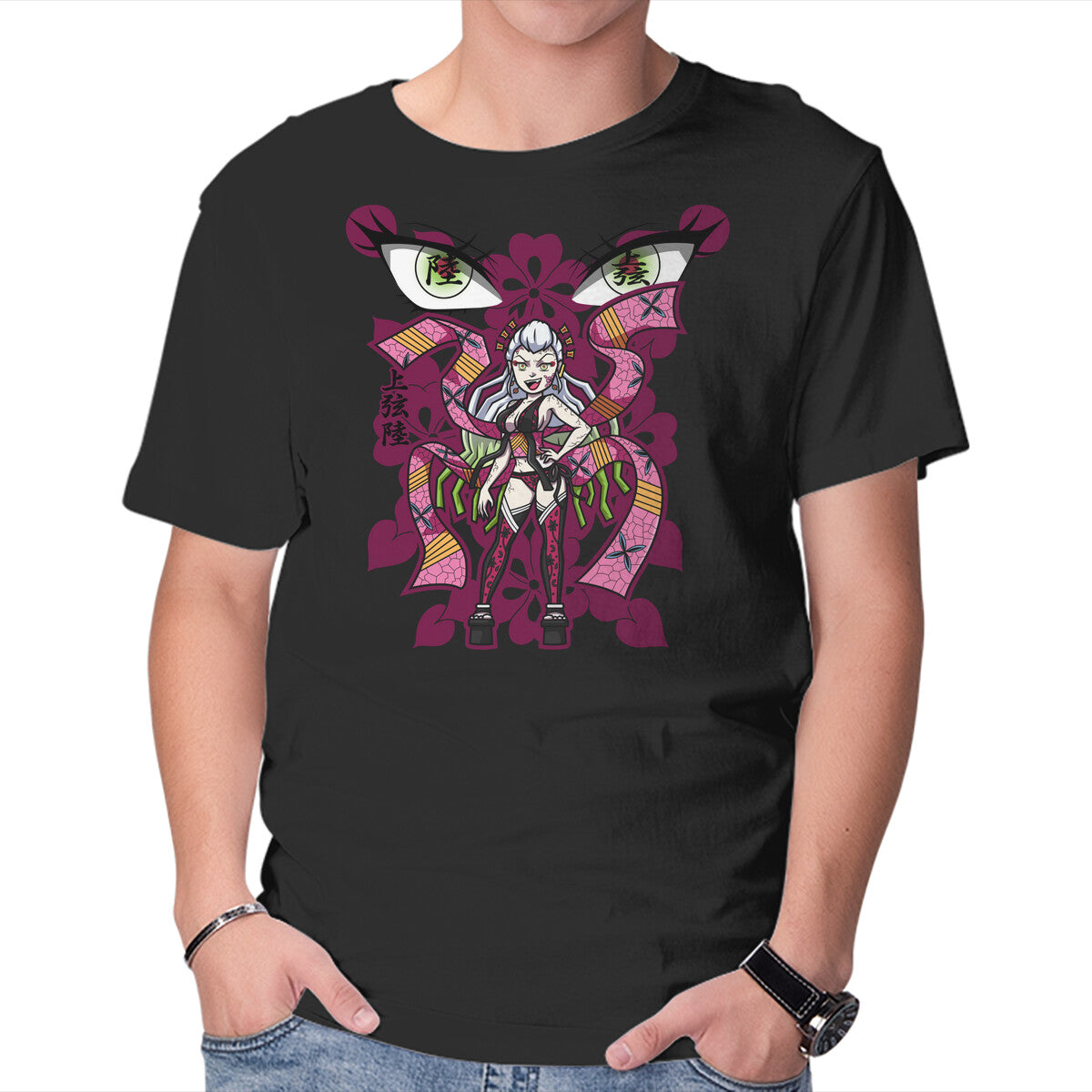 Daki – Anime Graphic T-Shirt in black, product display