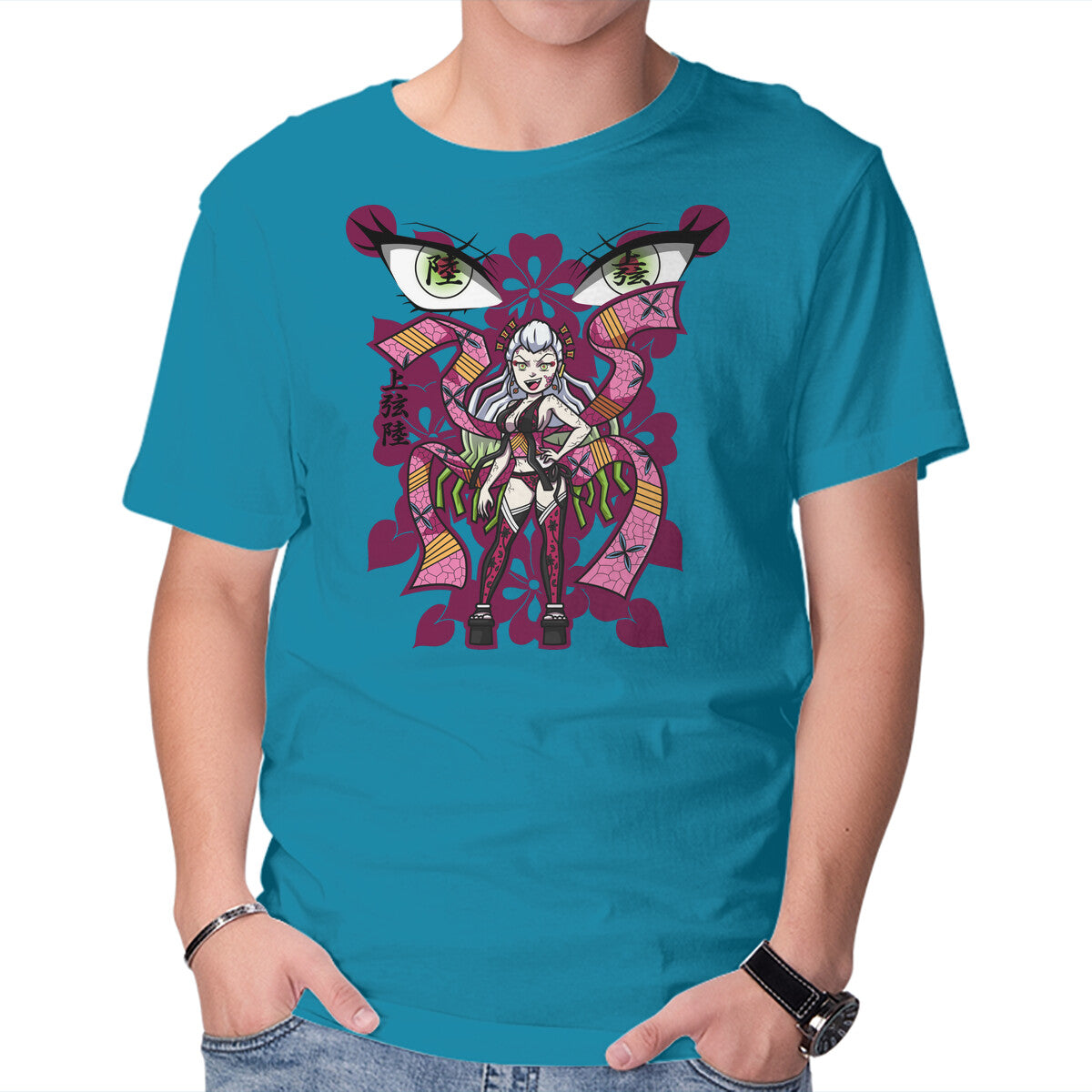 Daki – Anime Graphic T-Shirt in turquoise, product display