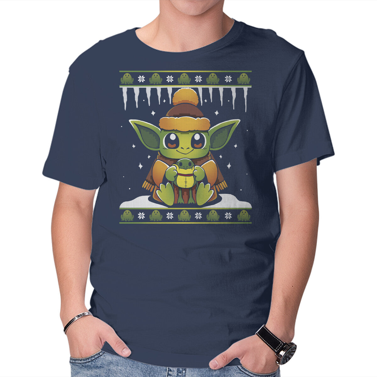 Baby Xmas – Sci-Fi Graphic T-Shirt in navy, product display