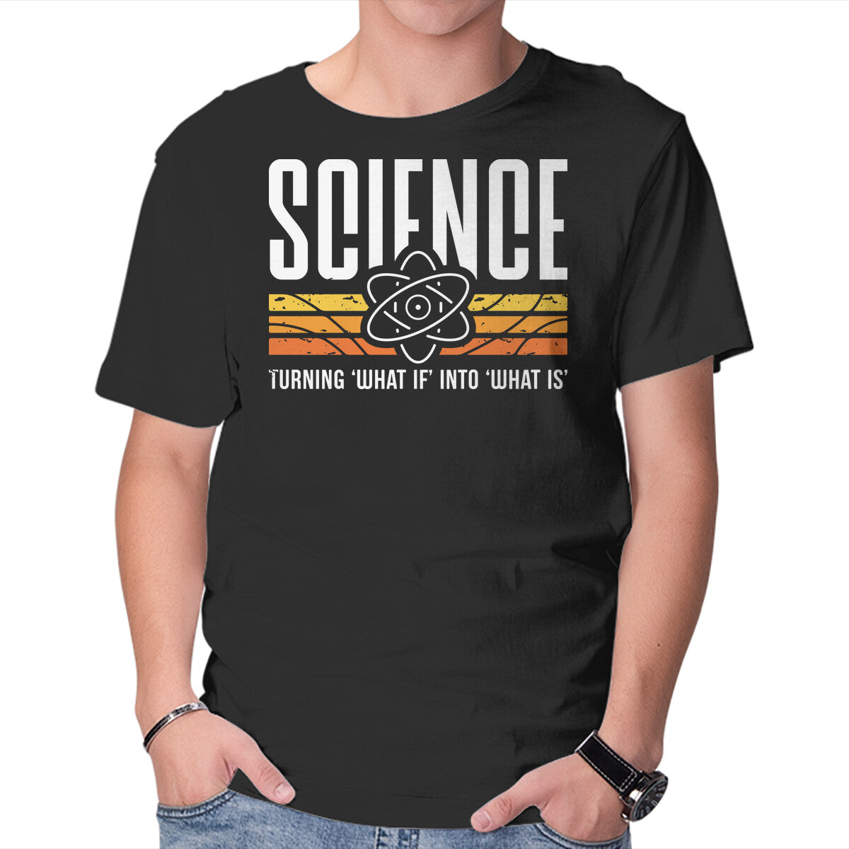 Into What Is – Retro Graphic T-Shirt in black, product display