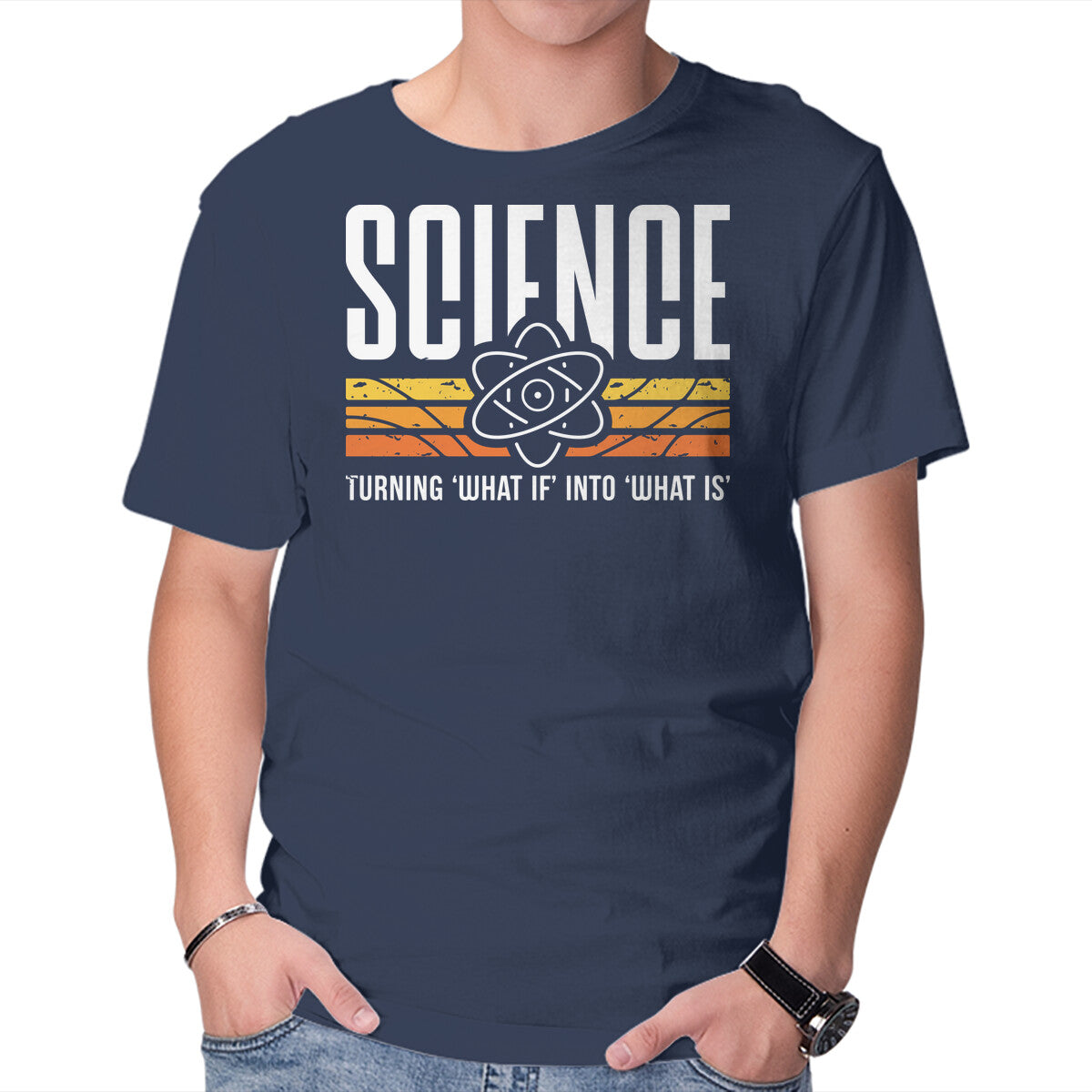 Into What Is – Retro Graphic T-Shirt in navy, product display