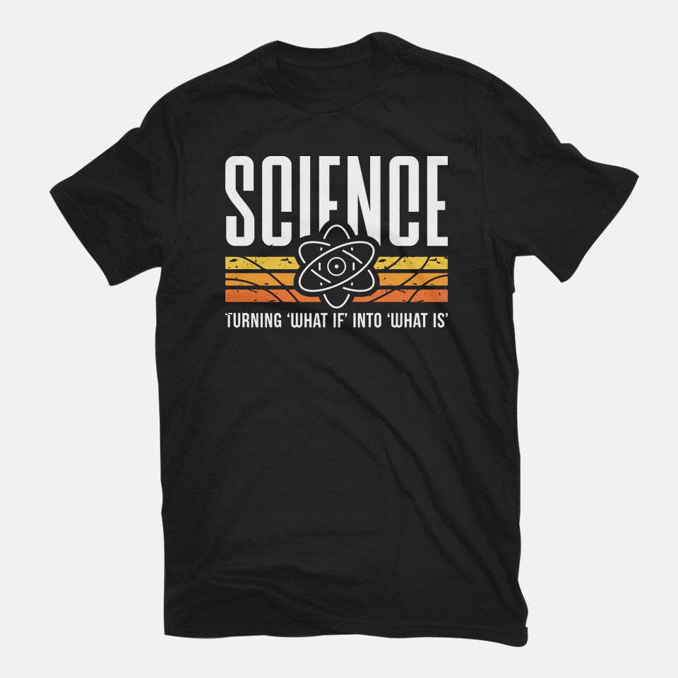 Into What Is – Retro Graphic T-Shirt in black, flat-lay product view