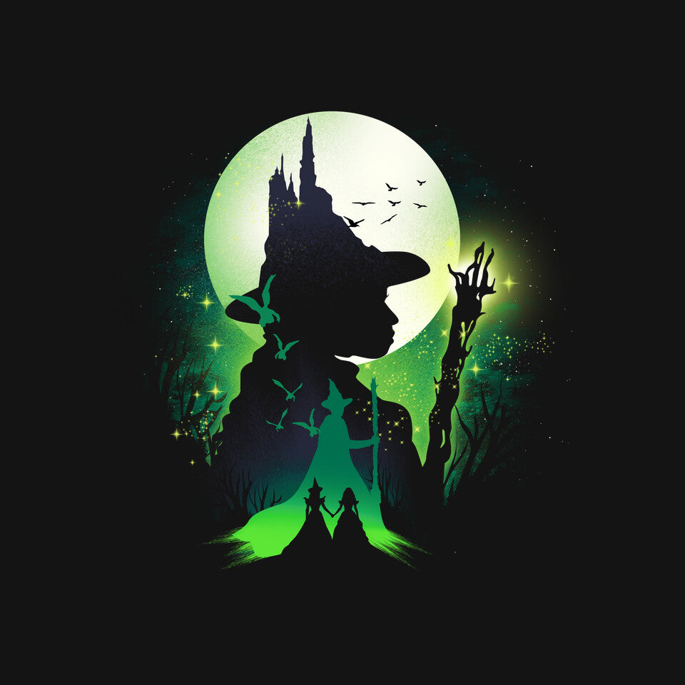 Defying Gravity – Fantasy Graphic T-Shirt design artwork for black graphic T-shirt