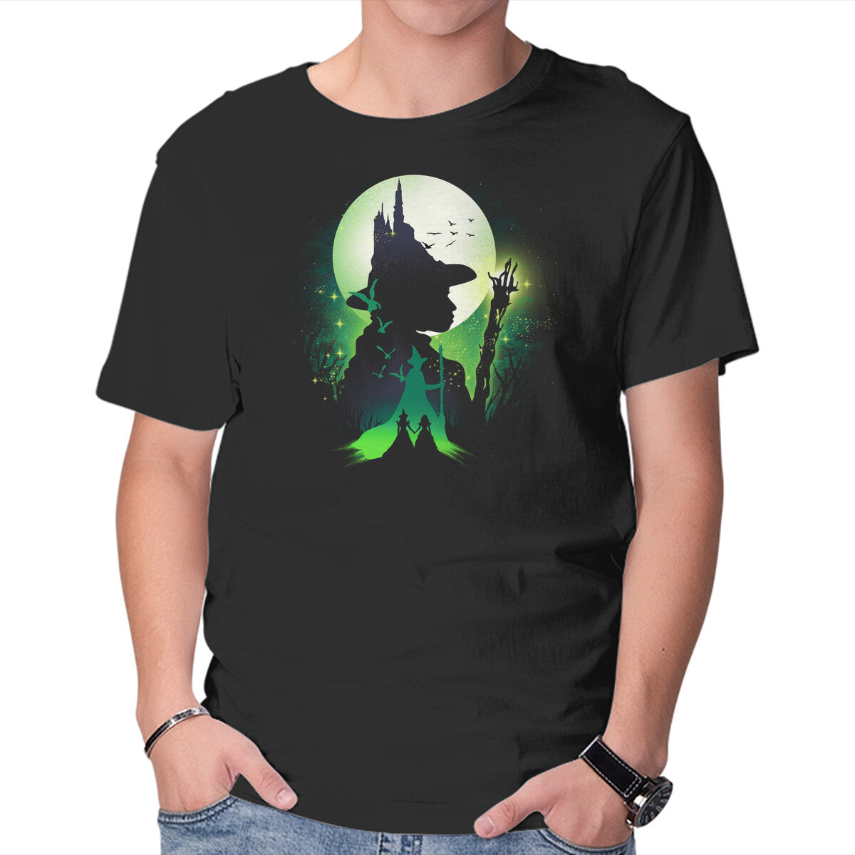 Defying Gravity – Fantasy Graphic T-Shirt in black, product display