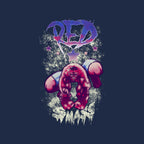 Red Smass Graphic T-Shirt design artwork for navy graphic T-shirt