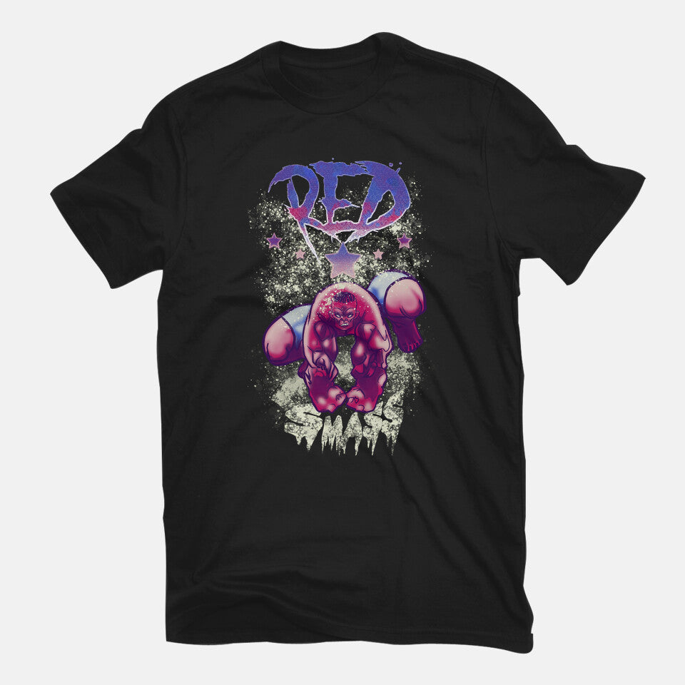 Red Smass Graphic T-Shirt in black, flat-lay product view