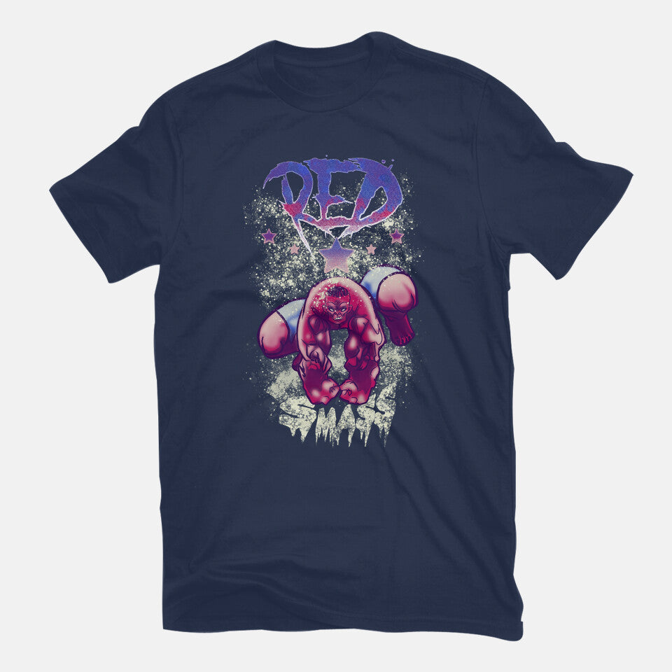 Red Smass Graphic T-Shirt in navy, flat-lay product view