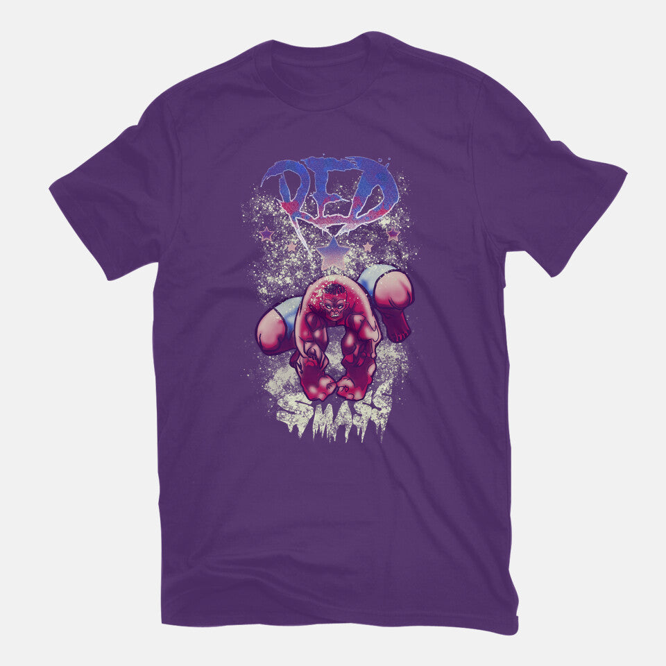 Red Smass Graphic T-Shirt in purple, flat-lay product view