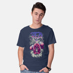Model wearing navy Red Smass Graphic T-Shirt