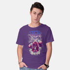 Model wearing purple Red Smass Graphic T-Shirt