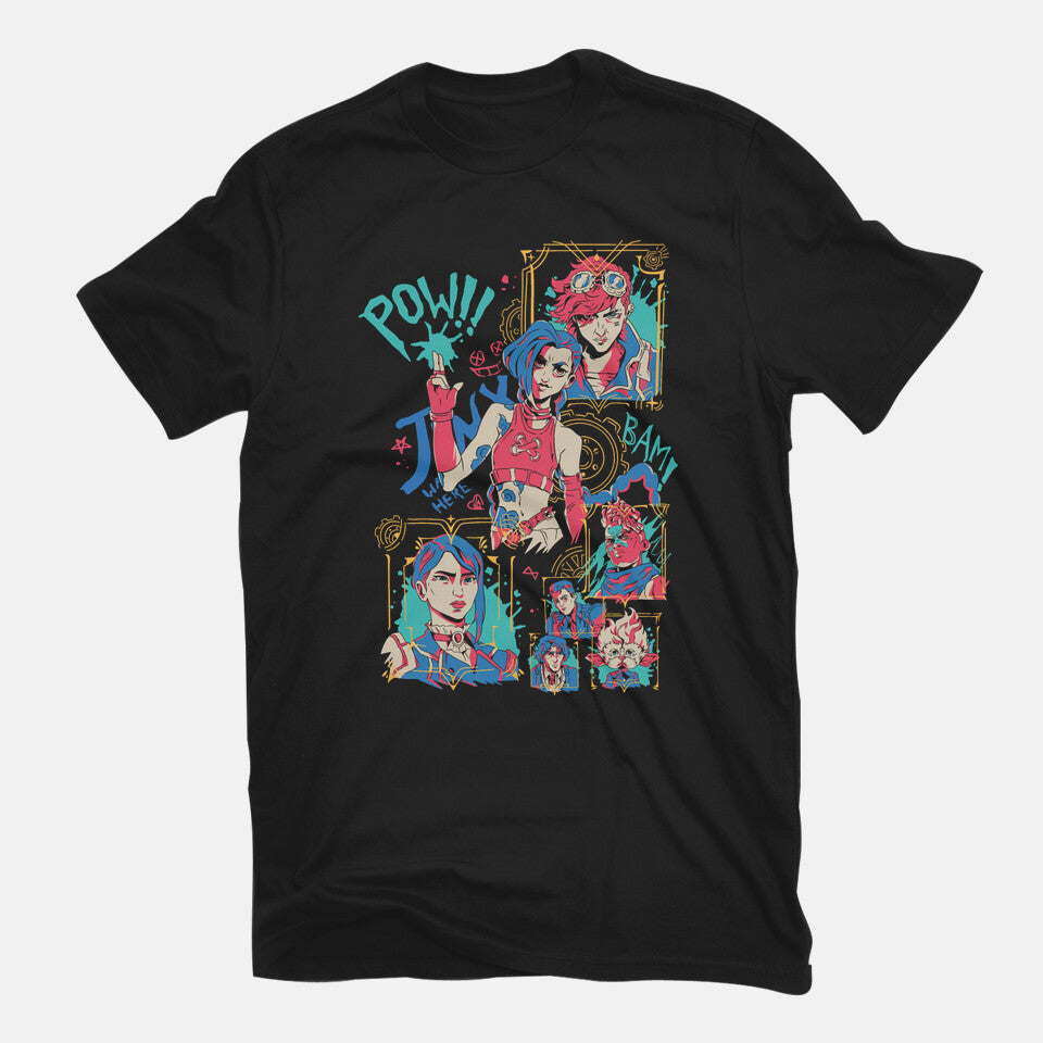 To Be My Anemy – Gaming Graphic T-Shirt in black, flat-lay product view
