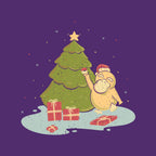 Xmas Tree – Anime Graphic T-Shirt design artwork for purple graphic T-shirt