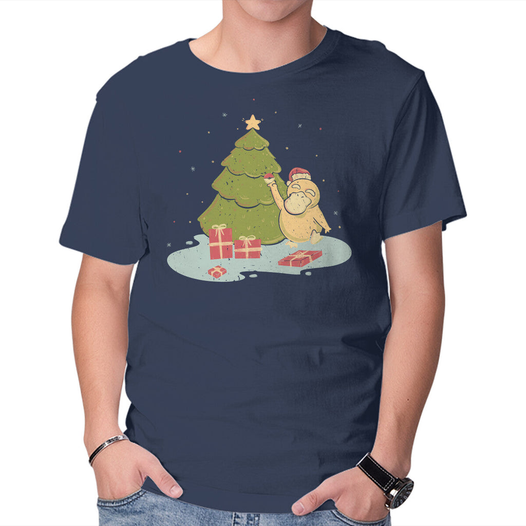 Xmas Tree – Anime Graphic T-Shirt in navy, product display