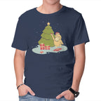 Xmas Tree – Anime Graphic T-Shirt in navy, product display
