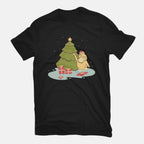 Xmas Tree – Anime Graphic T-Shirt in black, flat-lay product view