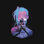 Soul Of The SuperRocket – Anime Graphic T-Shirt design artwork for black graphic T-shirt