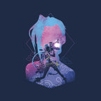Soul Of The SuperRocket – Anime Graphic T-Shirt design artwork for navy graphic T-shirt