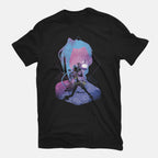 Soul Of The SuperRocket – Anime Graphic T-Shirt in black, flat-lay product view