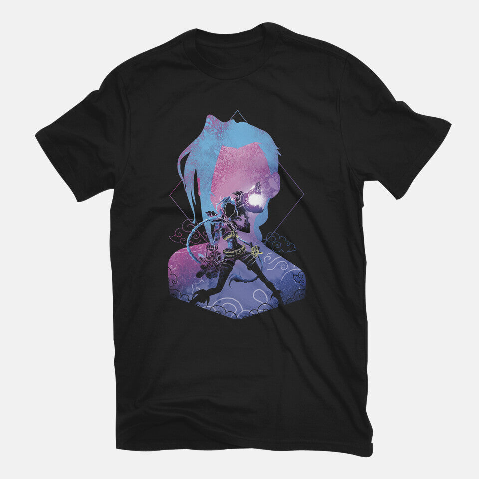 Soul Of The SuperRocket – Anime Graphic T-Shirt in black, flat-lay product view
