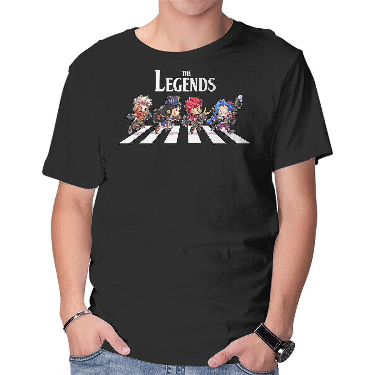 Arcane Road – Gaming Graphic T-Shirt in black, product display