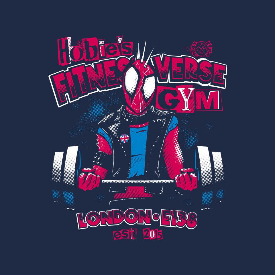 Punk Fitness-Verse Graphic T-Shirt design artwork for navy graphic T-shirt