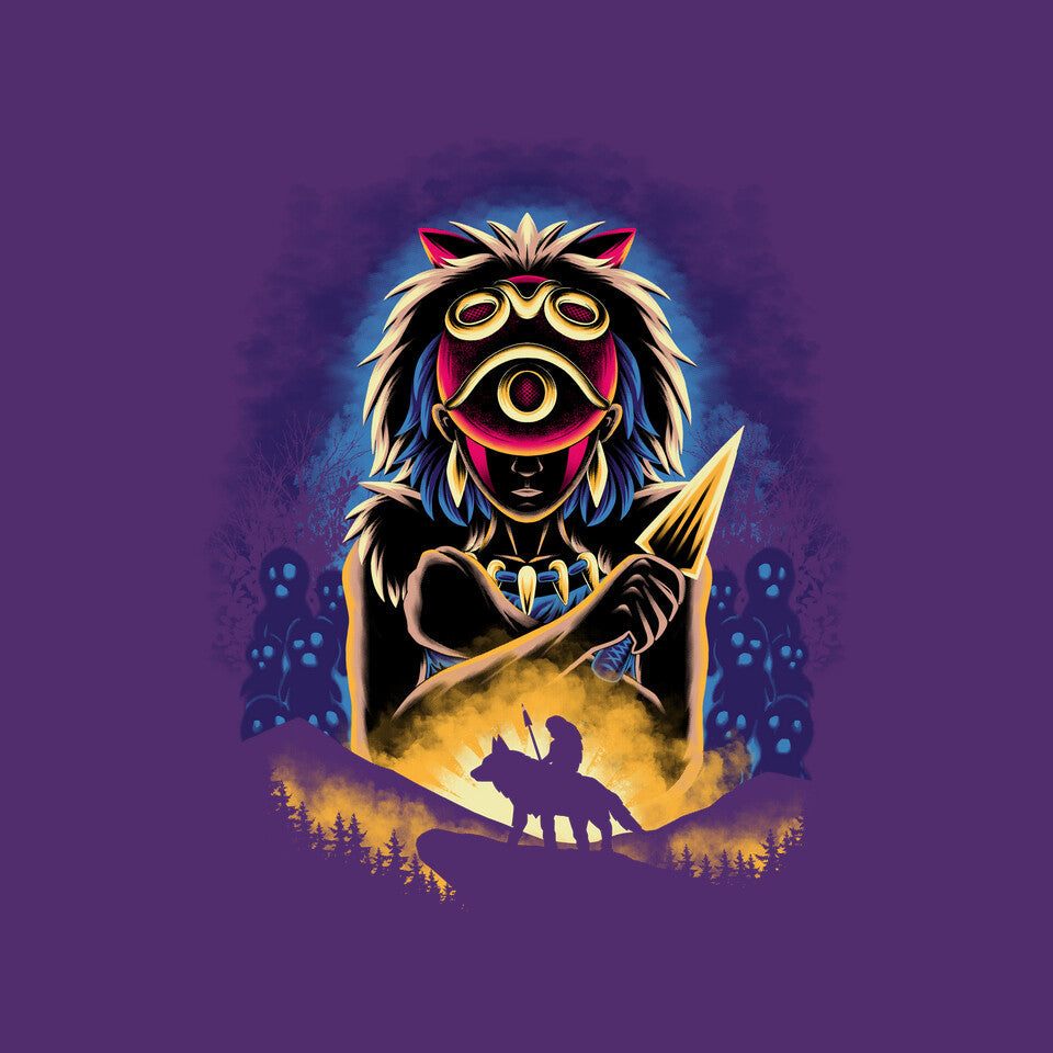 Wild Princess – Anime Graphic T-Shirt design artwork for purple graphic T-shirt