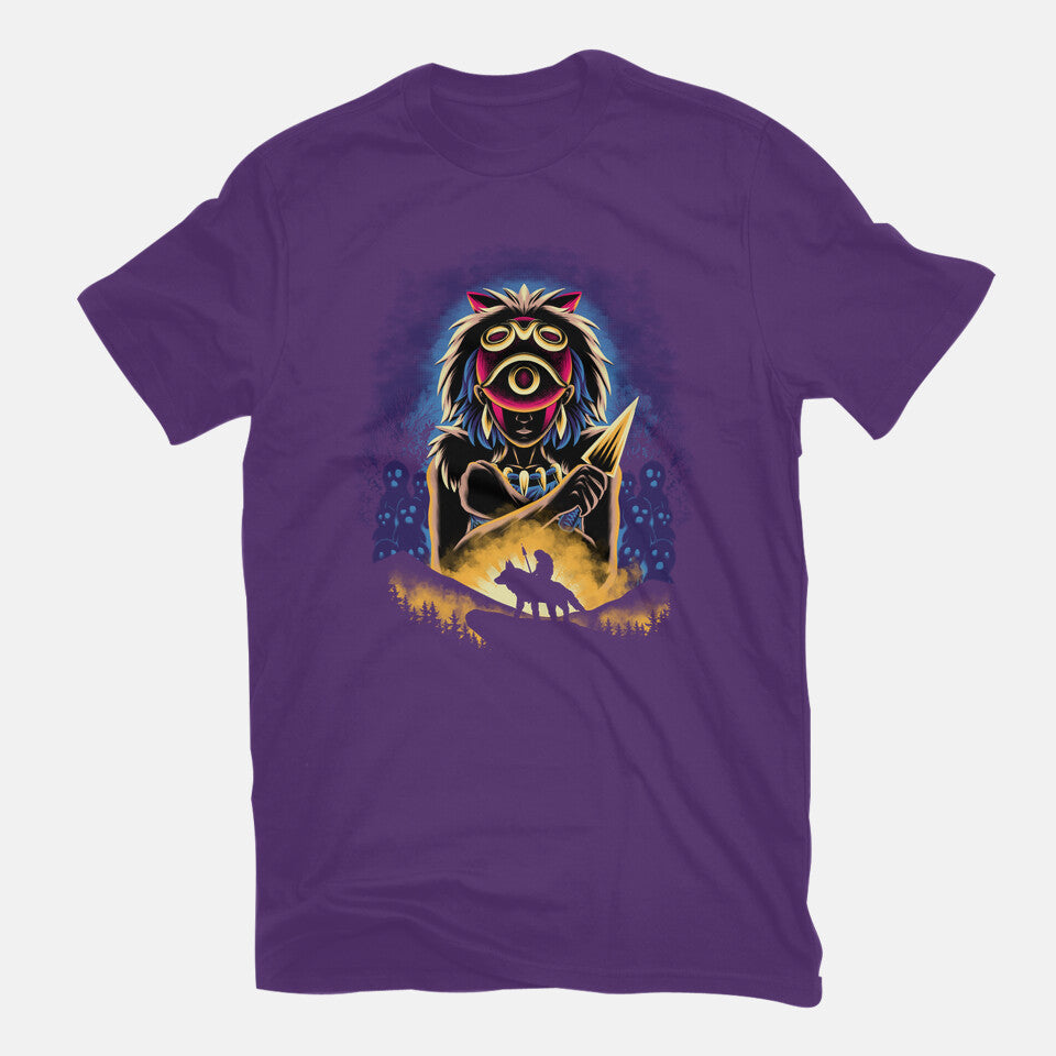 Wild Princess – Anime Graphic T-Shirt in purple, flat-lay product view