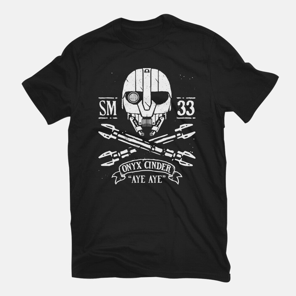 Aye Aye – Sci-Fi Graphic T-Shirt in black, flat-lay product view