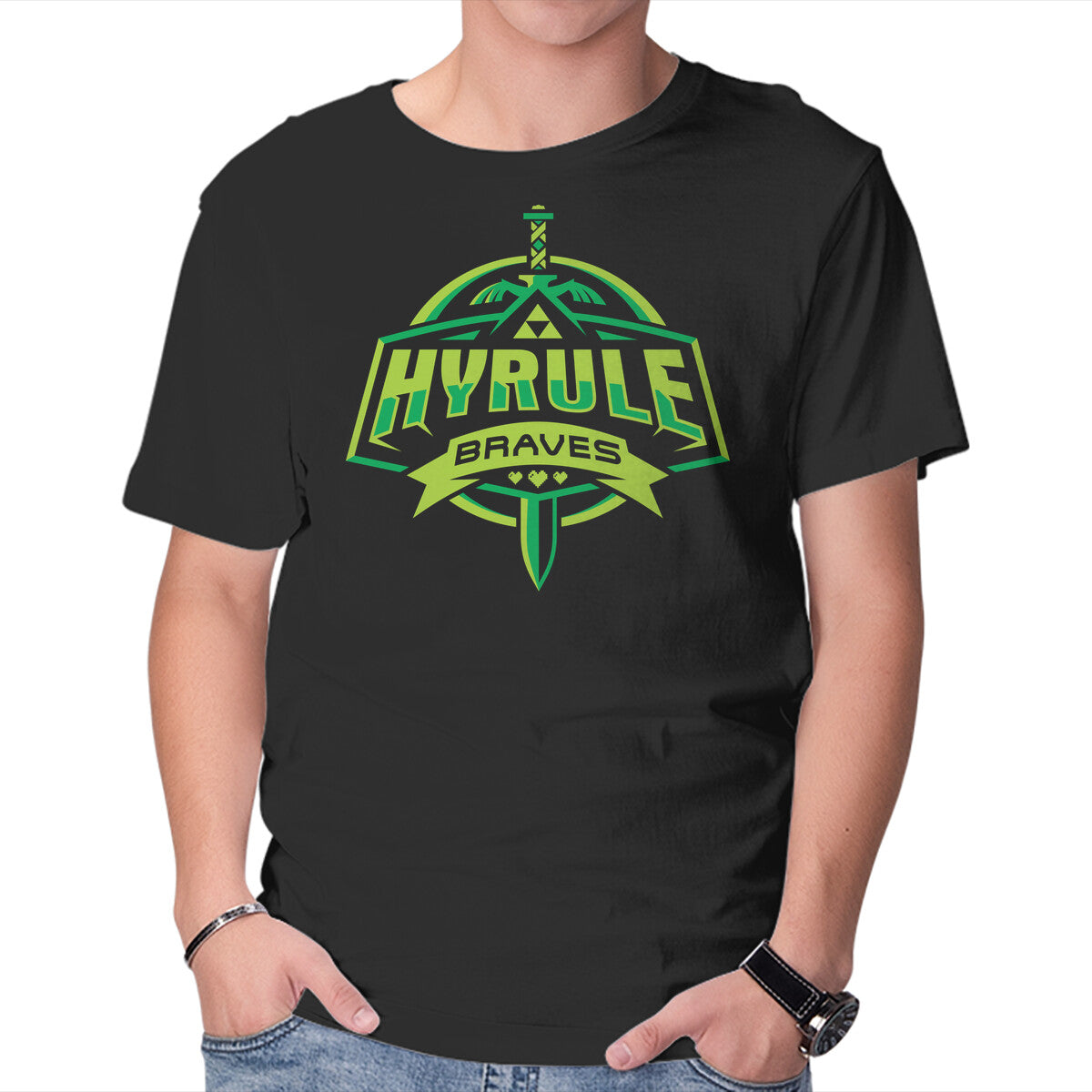 Hyrule Braves – Gaming Graphic T-Shirt in black, product display