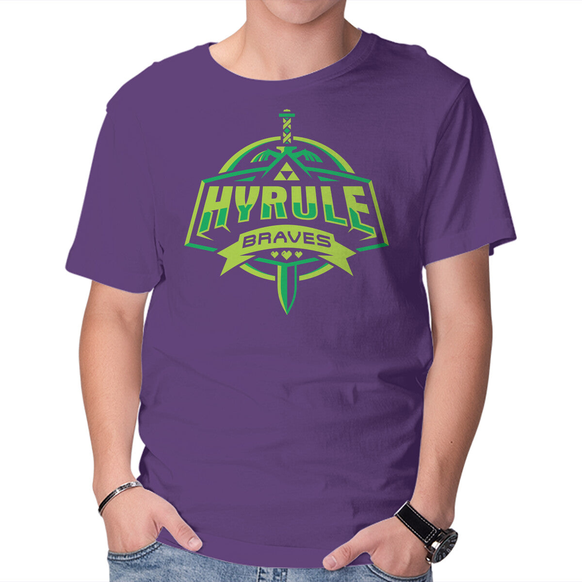 Hyrule Braves – Gaming Graphic T-Shirt in purple, product display