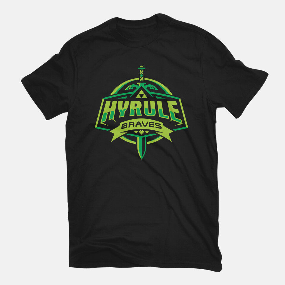 Hyrule Braves – Gaming Graphic T-Shirt in black, flat-lay product view
