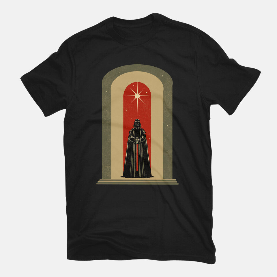 The Dark Templar – Sci-Fi Graphic T-Shirt in black, flat-lay product view