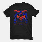 Vampire Fitness-Verse Graphic T-Shirt in black, flat-lay product view