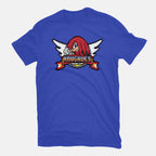 Knuckle Boxing Gym – Gaming Graphic T-Shirt in royal blue, flat-lay product view