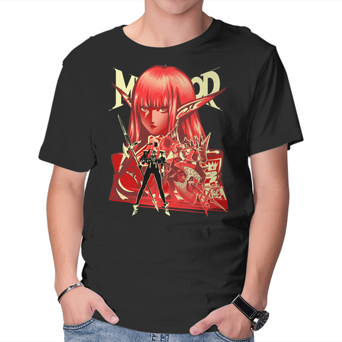 The Knight Hulkenberg – Gaming Graphic T-Shirt in black, product display