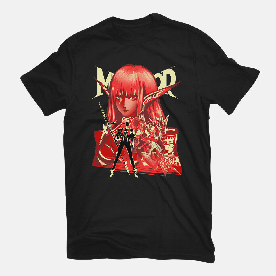 The Knight Hulkenberg – Gaming Graphic T-Shirt in black, flat-lay product view