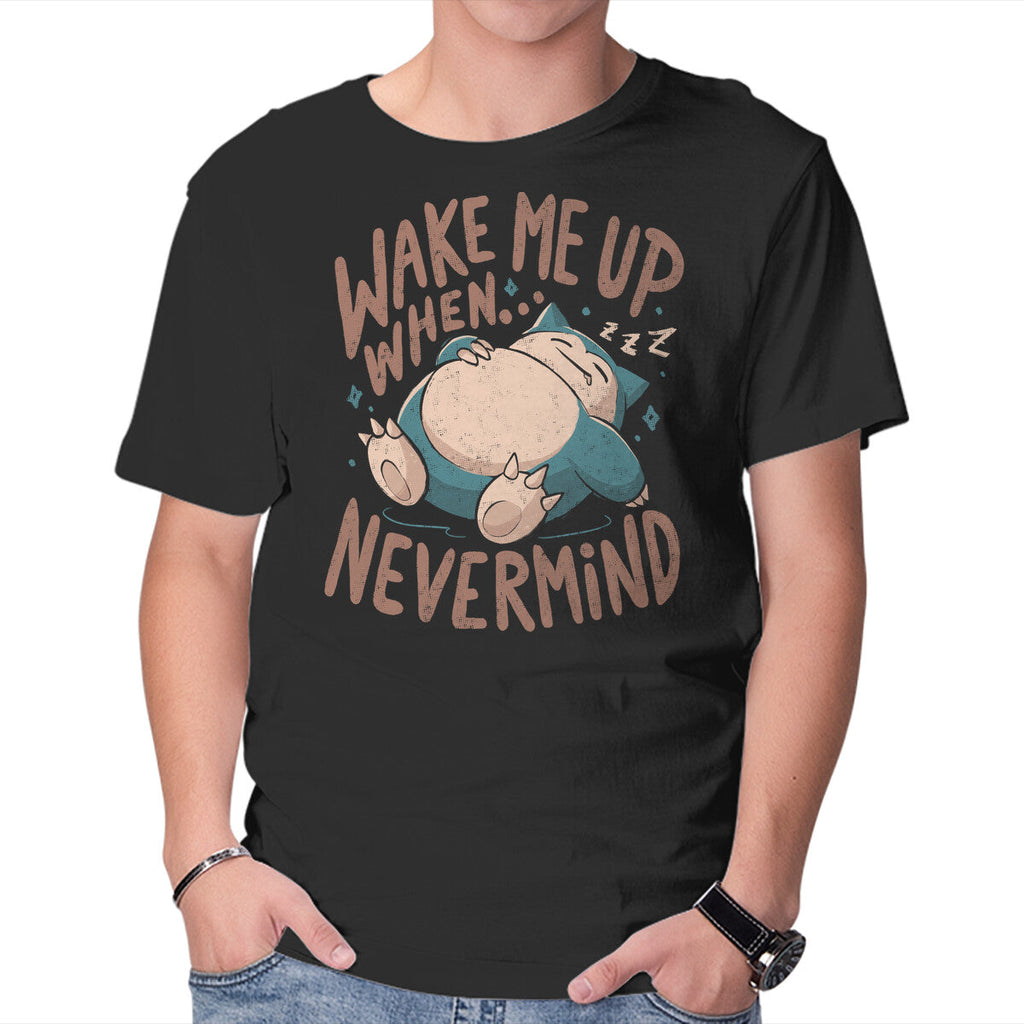 Wake Me Up When Nevermind – Anime Graphic T-Shirt in black, product display