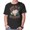 Wake Me Up When Nevermind – Anime Graphic T-Shirt in black, product display