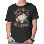Wake Me Up When Nevermind – Anime Graphic T-Shirt in black, product display