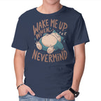 Wake Me Up When Nevermind – Anime Graphic T-Shirt in navy, product display