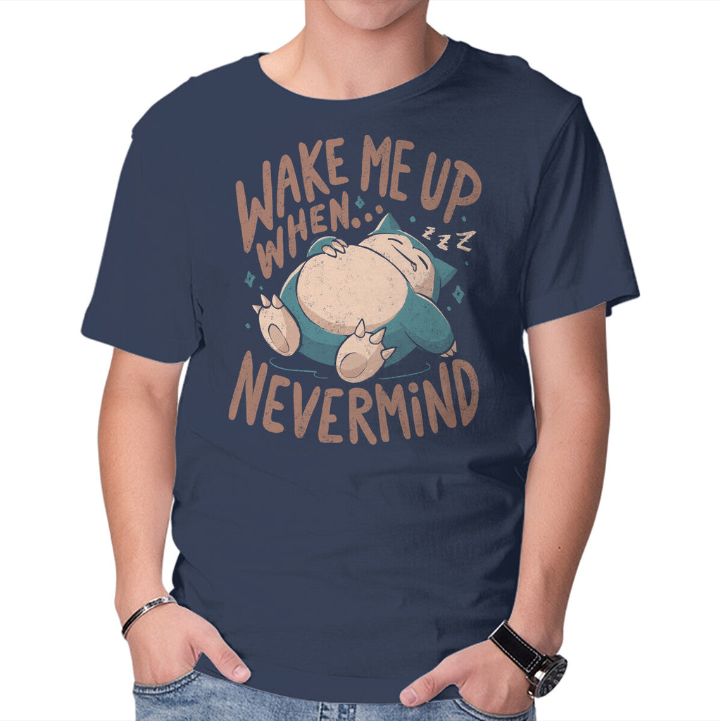 Wake Me Up When Nevermind – Anime Graphic T-Shirt in navy, product display
