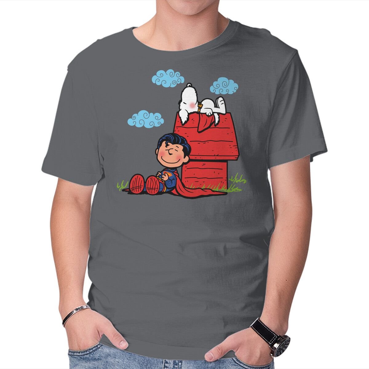 Super Nuts Graphic T-Shirt in charcoal, product display