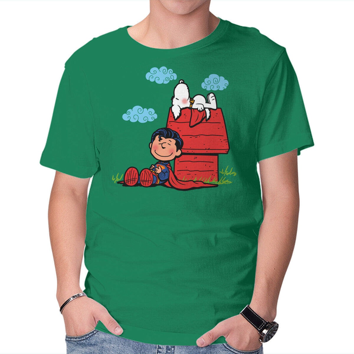 Super Nuts Graphic T-Shirt in green, product display