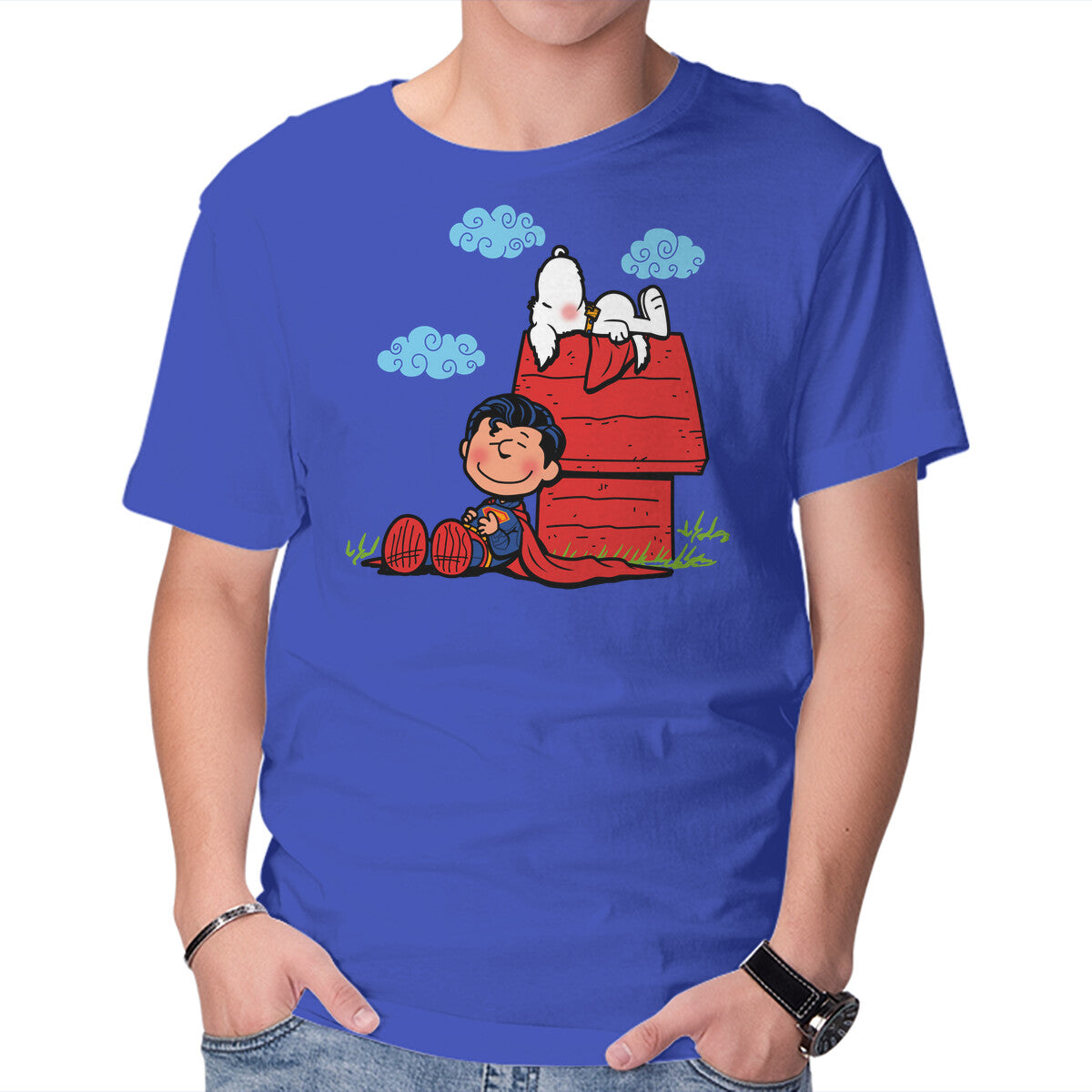 Super Nuts Graphic T-Shirt in royal blue, product display