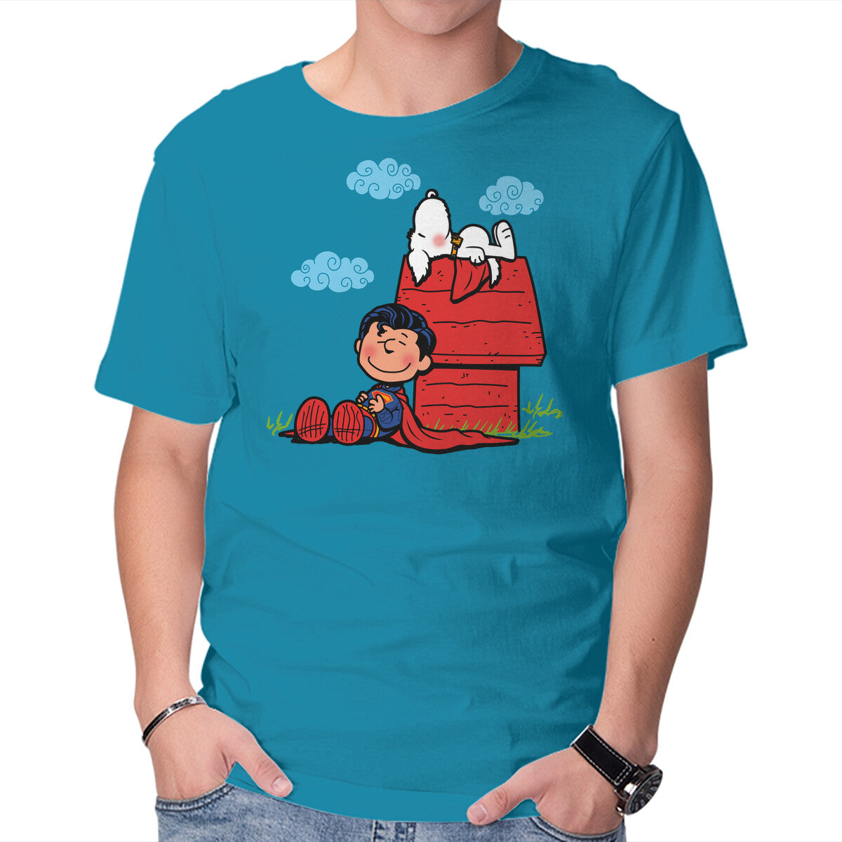 Super Nuts Graphic T-Shirt in turquoise, product display